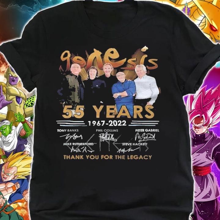 Genesis 55 years 1967-2022 signatures shirt t-shirt shirt