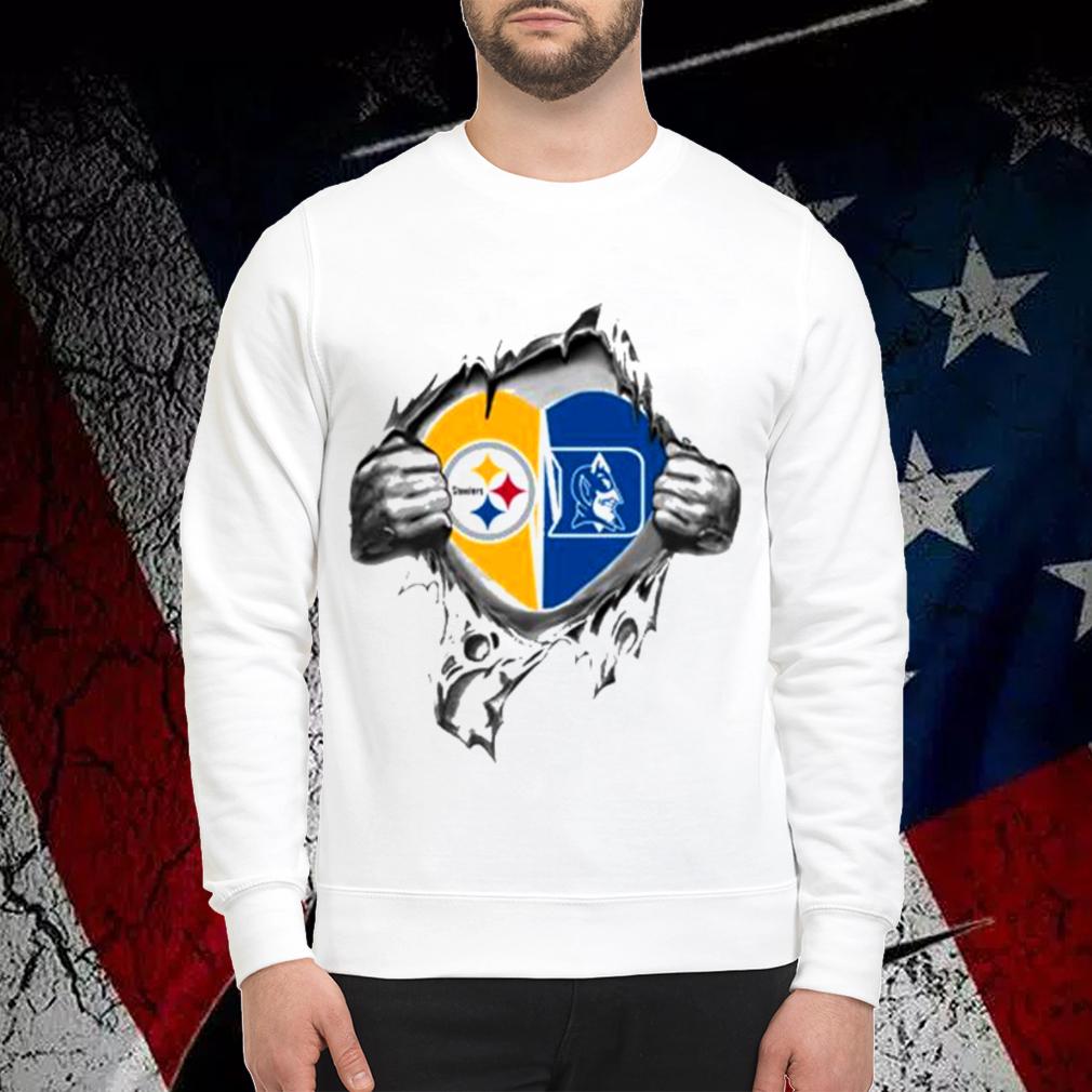 Blood Inside Me Pittsburgh Steelers And Duke Blue Devils t-shirt sweatshirt