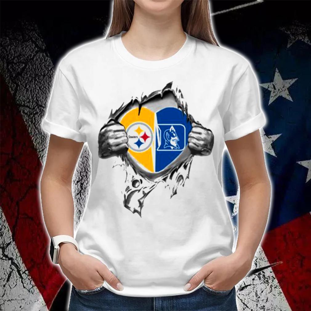 Blood Inside Me Pittsburgh Steelers And Duke Blue Devils t-shirt woman shirt