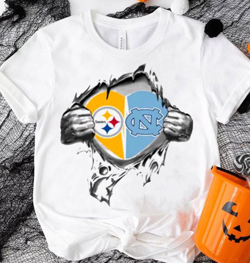 Blood Inside Me Pittsburgh Steelers And North Carolina Tar Heels t-shirt shirt