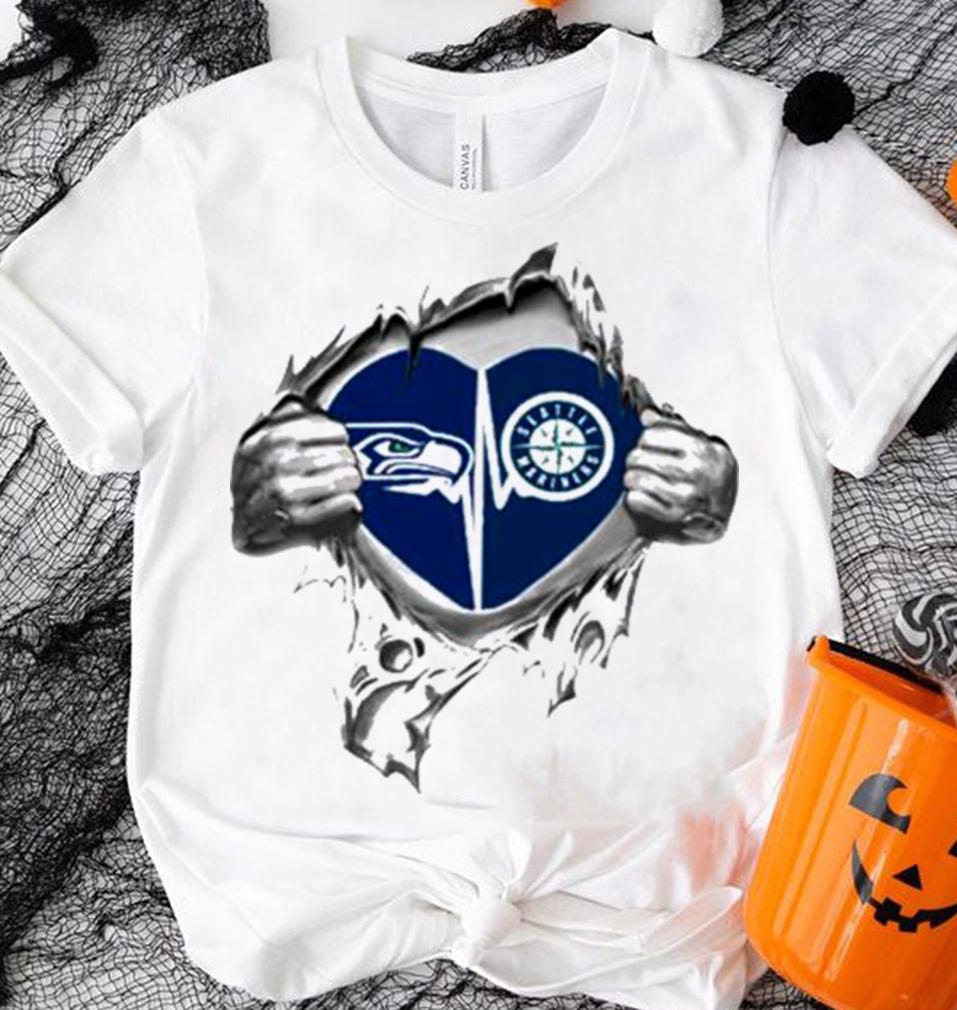 Blood Inside Me Seattle Seahawks And Seattle Mariners t-shirt shirt