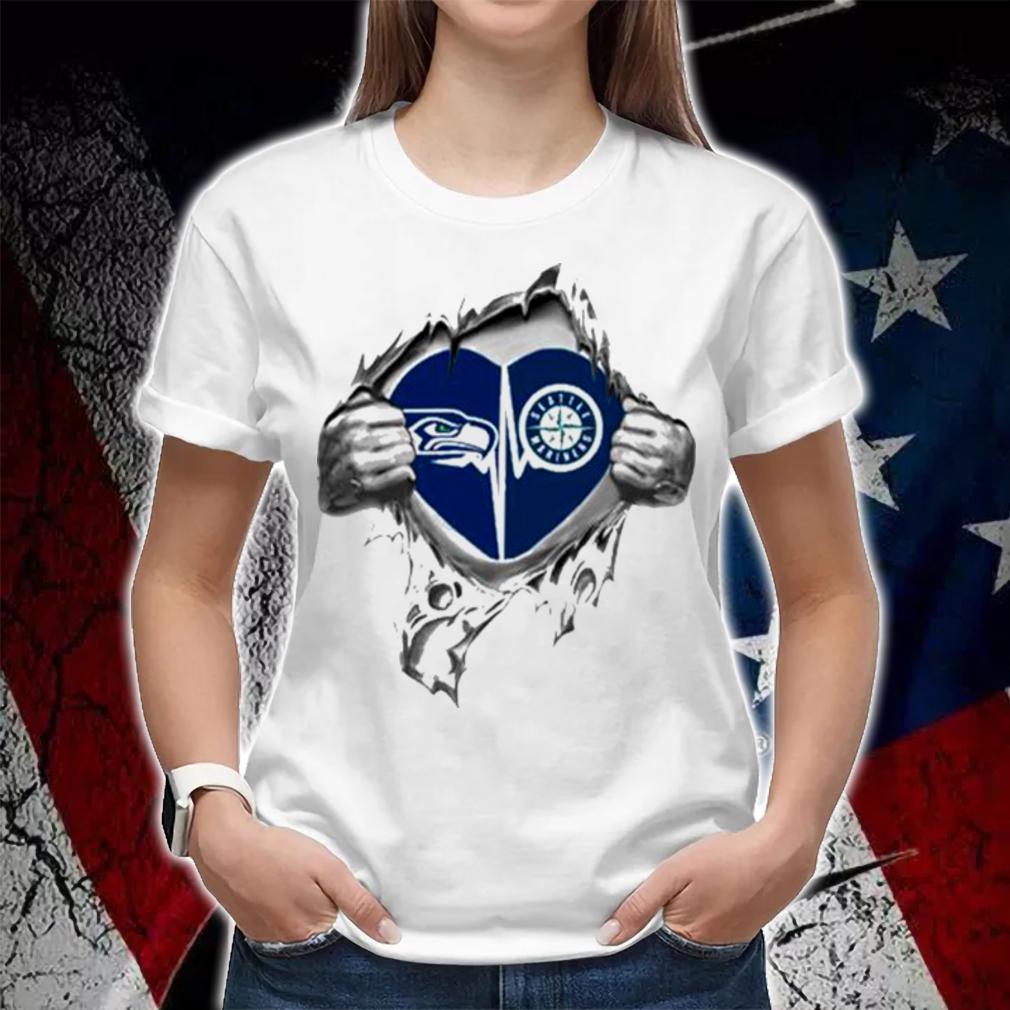 Blood Inside Me Seattle Seahawks And Seattle Mariners t-shirt woman shirt