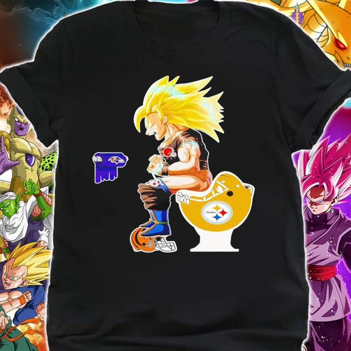 Son Goku Toilet Baltimore Ravens Pittsburgh Steelers Cincinnati Bengals t-shirt shirt