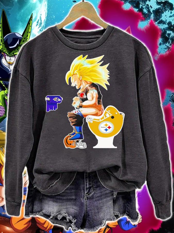 Son Goku Toilet Baltimore Ravens Pittsburgh Steelers Cincinnati Bengals t-shirt sweatshirt