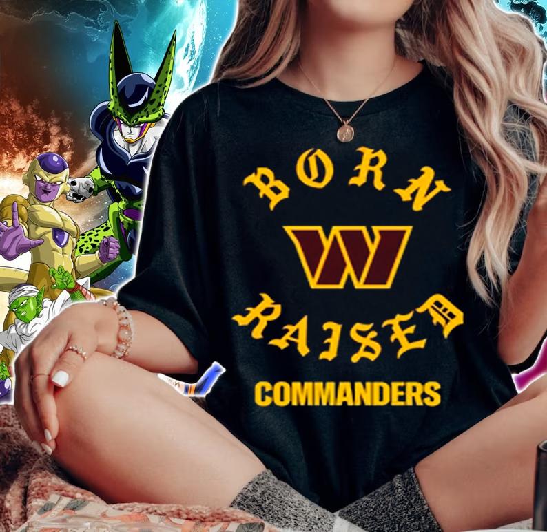 Washington Commanders Logo Born Raised Commanders t-shirt woman shirt