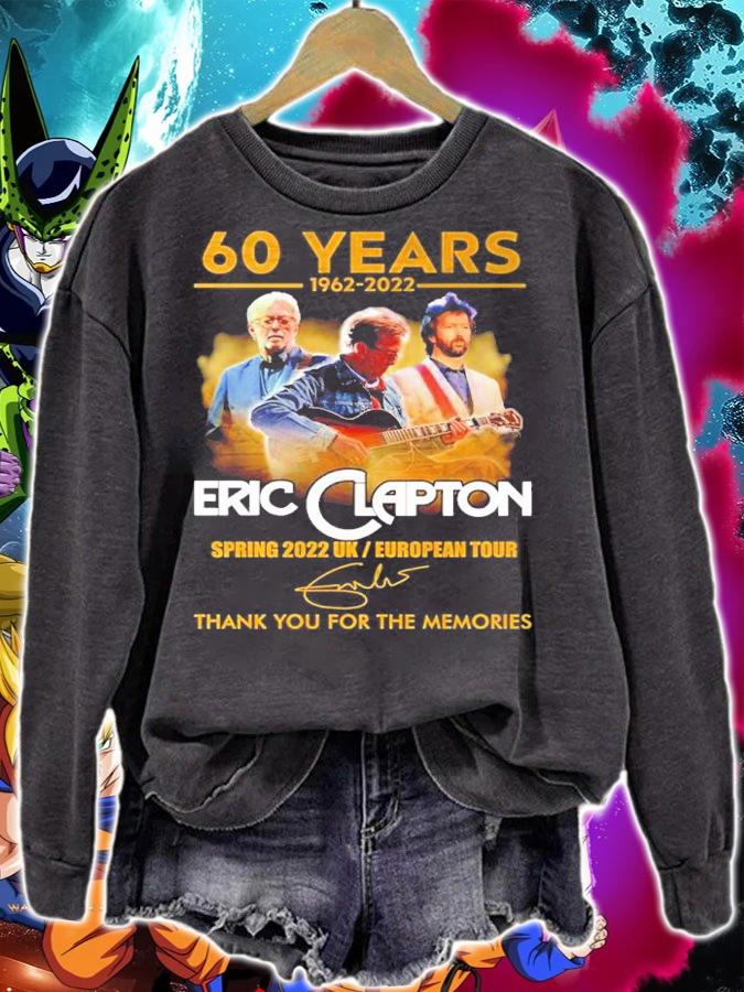 60 Years 1962 2022 Eric Clapton Spring 2022 Uk European Tour Signature t-shirt sweatshirt