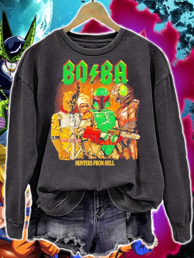 Boba Fett Star Wars Boba Hunters From Hell ACDC t-shirt sweatshirt