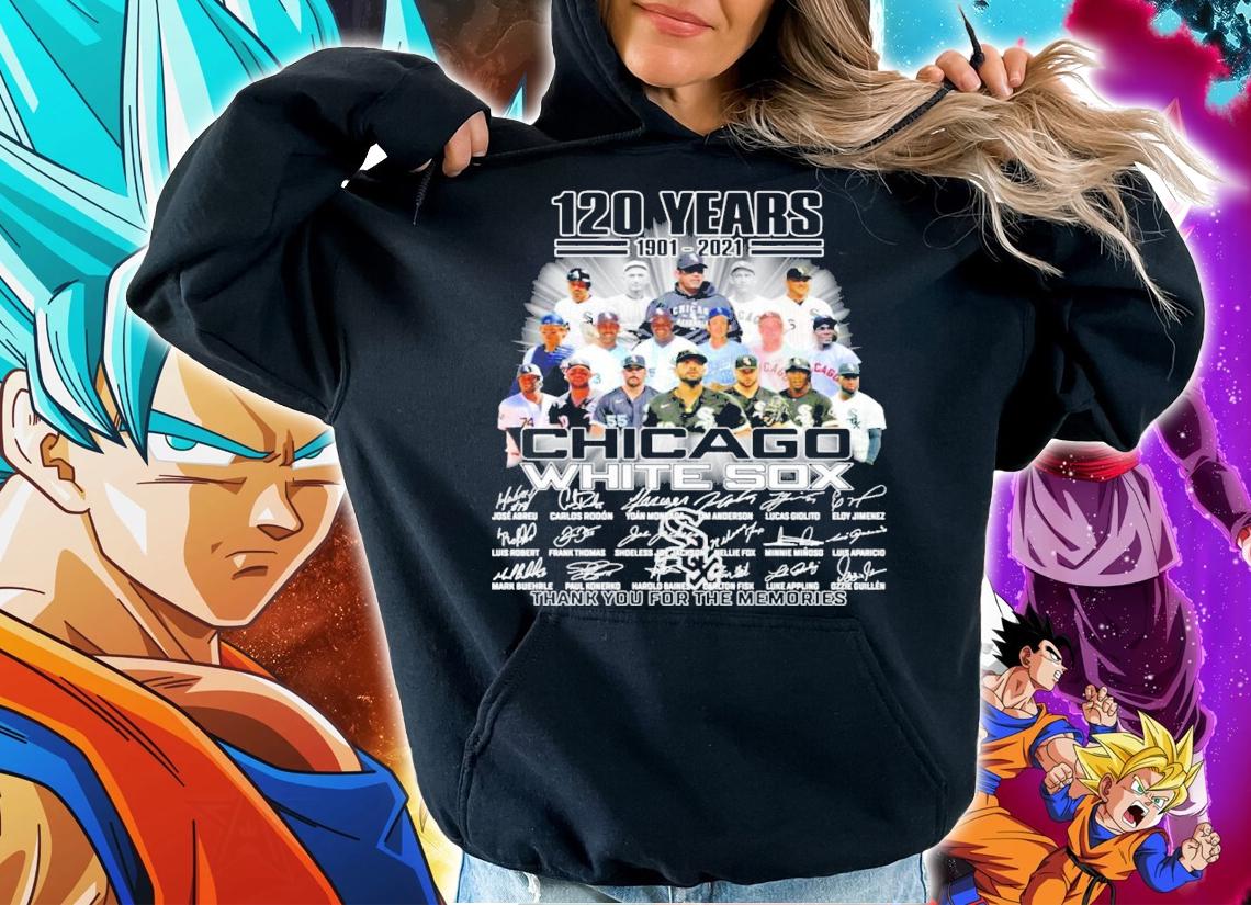 Chicago White Sox 120 years 1901 2021 signature Thank You For The Memories t-shirt hoodie