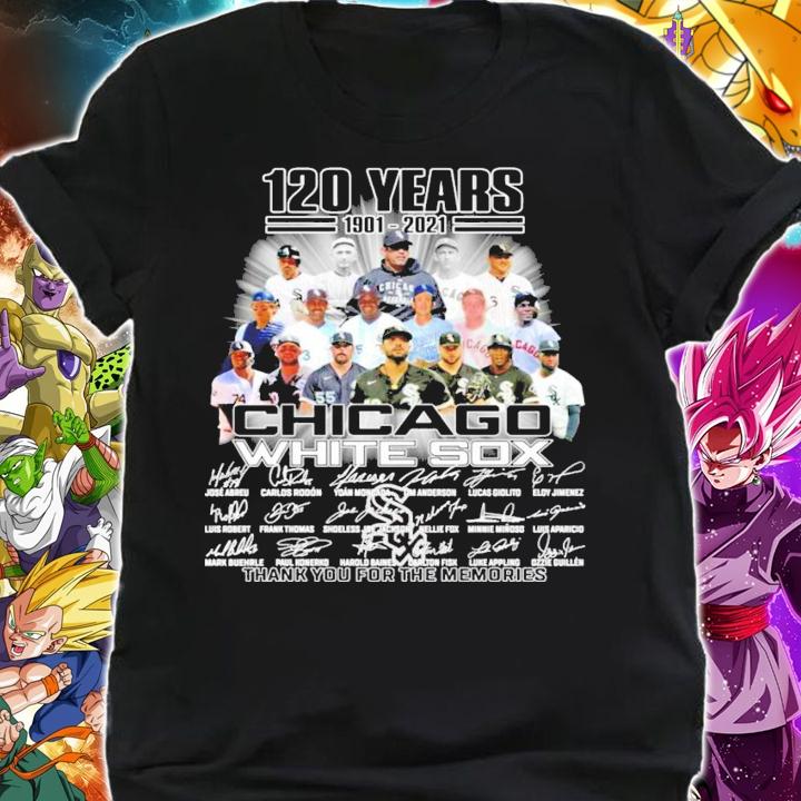 Chicago White Sox 120 years 1901 2021 signature Thank You For The Memories t-shirt shirt