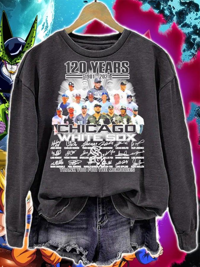 Chicago White Sox 120 years 1901 2021 signature Thank You For The Memories t-shirt sweatshirt
