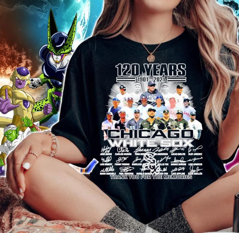 Chicago White Sox 120 years 1901 2021 signature Thank You For The Memories t-shirt woman shirt