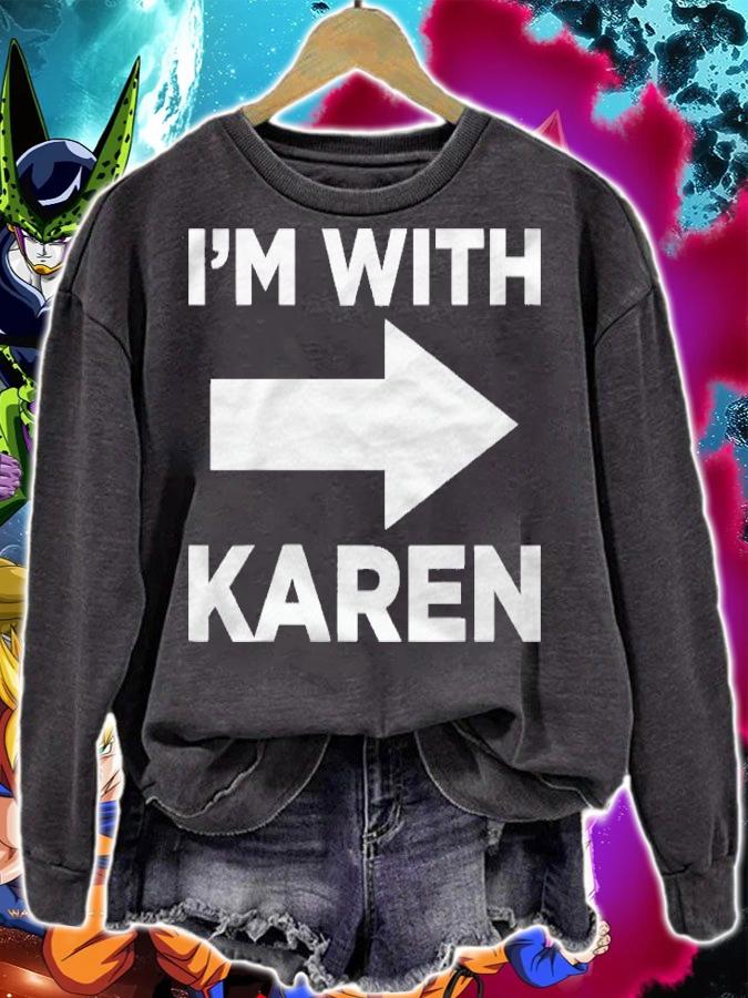 Funny Im With Karen Couples Halloween Costumes Shirt sweatshirt
