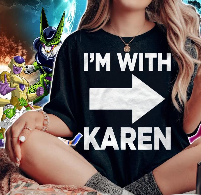 Funny Im With Karen Couples Halloween Costumes Shirt woman shirt