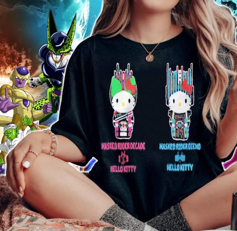 Hello Kitty X Kamen Rider Couple T-shirt woman shirt