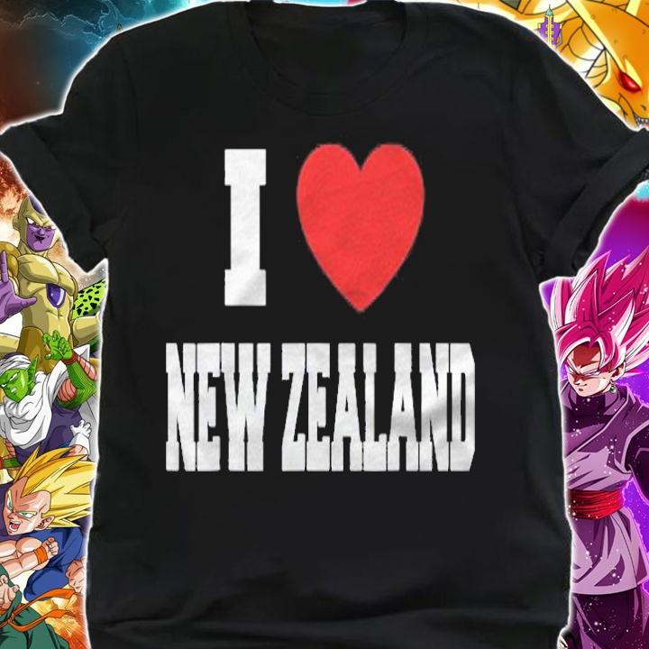 I Love New Zealand Red Heart Shirt shirt