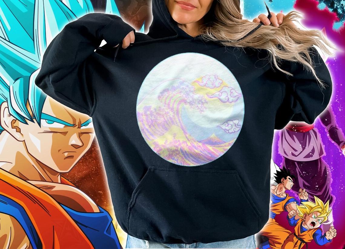 Pastel Goth Great Wave Off Kanagawa Japan Shirt hoodie