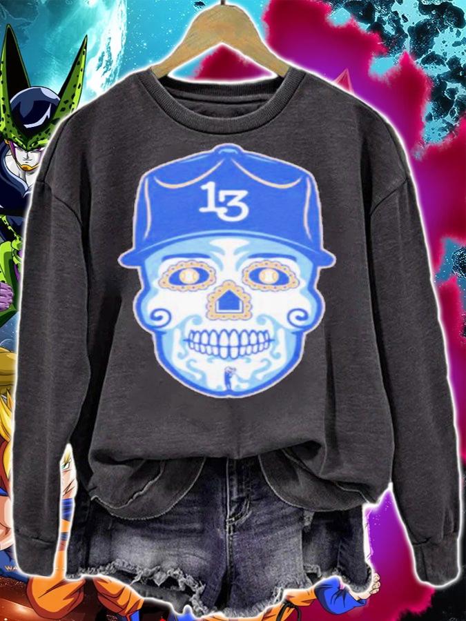 Salvador Prez Sugar Skull Baseball Shirt sweatshirt