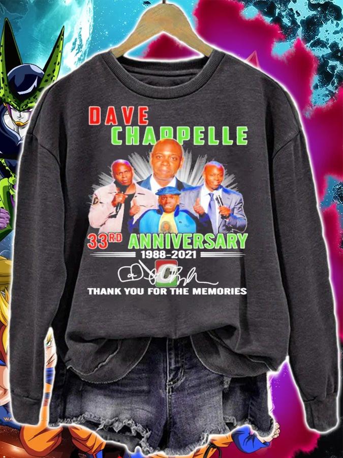 Dave Chappelle 33rd Anniversary 1988 2021 Signature Thank You For The Memories t-shirt sweatshirt