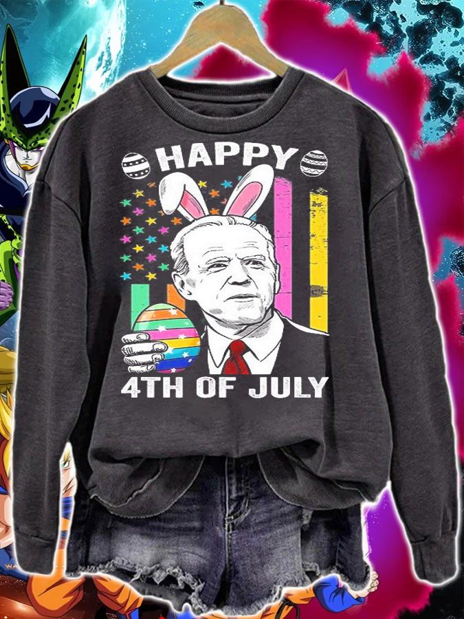 Joe Biden Funny Happy 4th Of July Confused Easter Day American Flag t-shirt sweatshirt