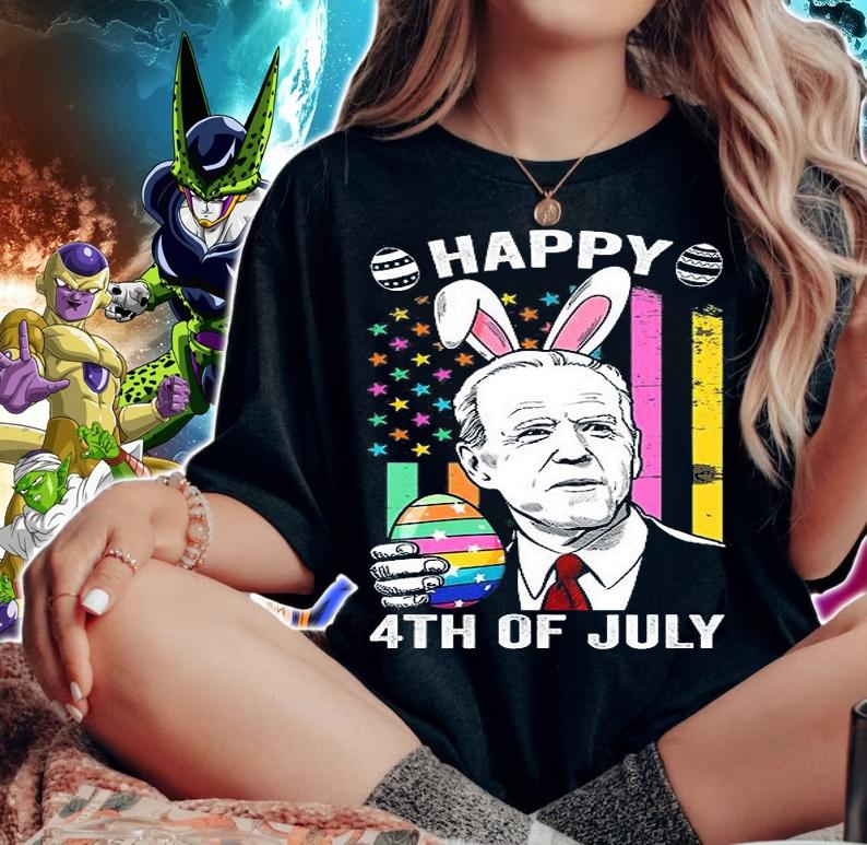 Joe Biden Funny Happy 4th Of July Confused Easter Day American Flag t-shirt woman shirt