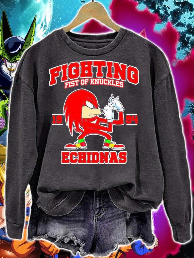 Sonic Fighting fist of knuckles Echidnas 1994 t-shirt sweatshirt