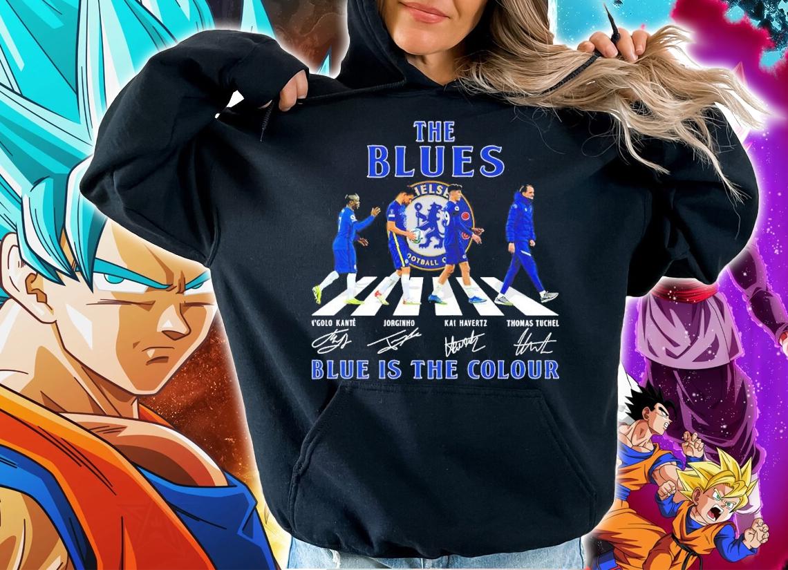 Chelsea FC The Blues Abbey Road Blue Is The Colour Signatures t-shirt hoodie