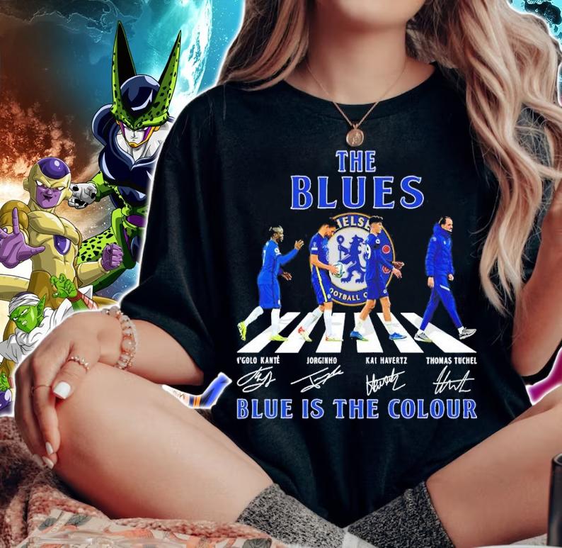Chelsea FC The Blues Abbey Road Blue Is The Colour Signatures t-shirt woman shirt