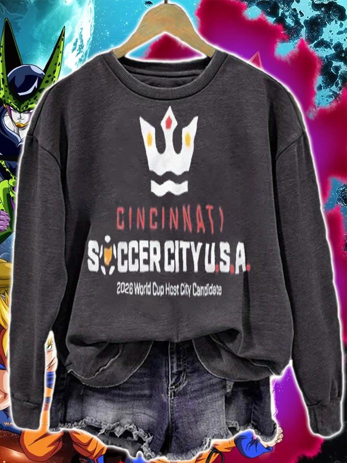 Cincinnati Soccer City USA 2026 World Cup Host City Candidate Shirt sweatshirt