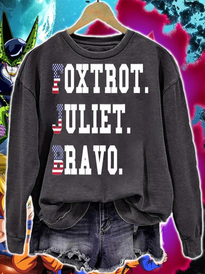 Foxtrot Juliet Bravo America US Funny T-Shirt sweatshirt