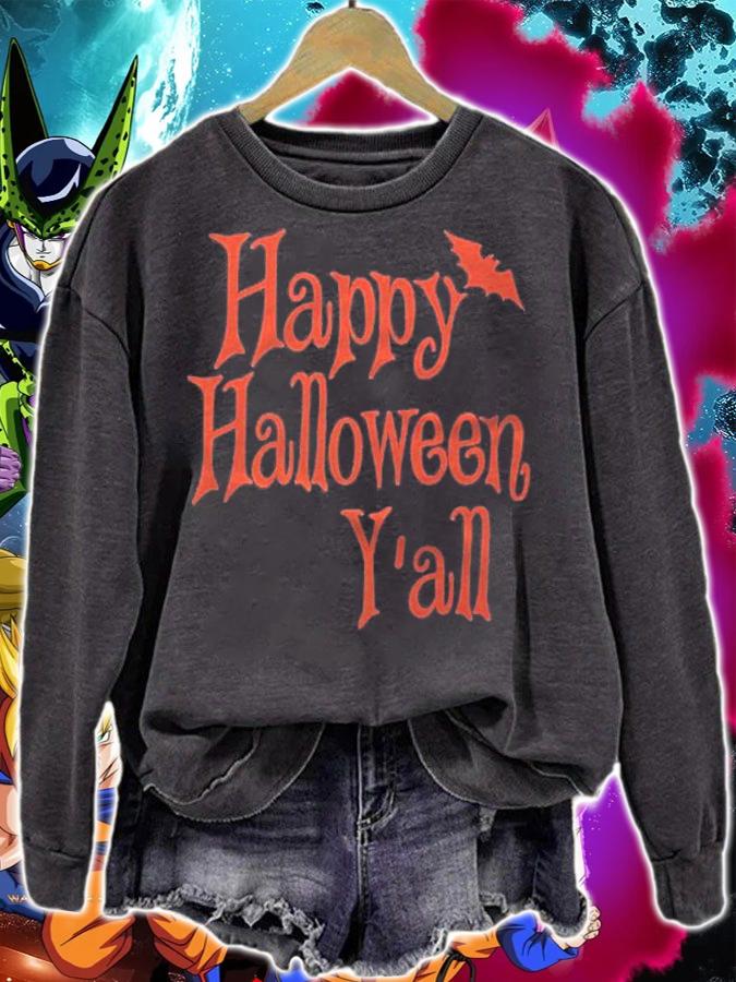 Halloween Shirt Happy Halloween Yall Short Sleeve Shirt sweatshirt