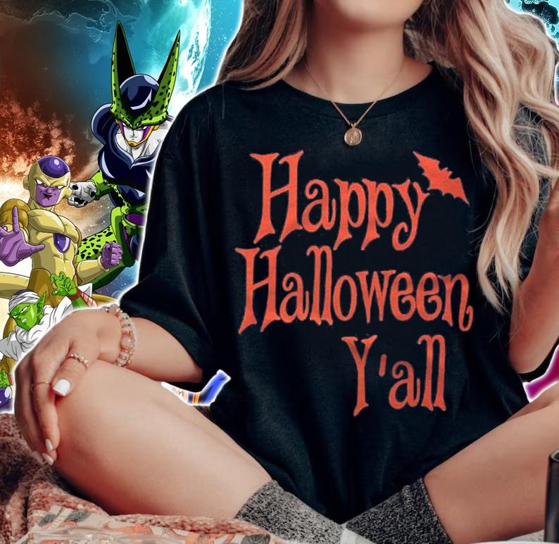 Halloween Shirt Happy Halloween Yall Short Sleeve Shirt woman shirt