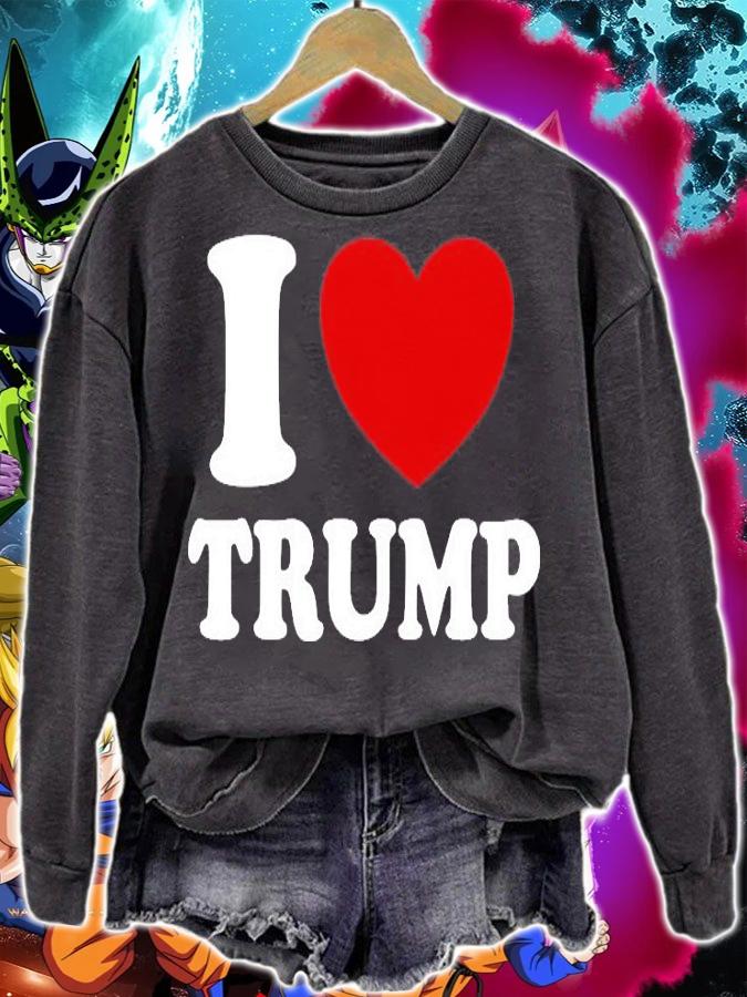 I Love Trump Heart Trump T-Shirt sweatshirt