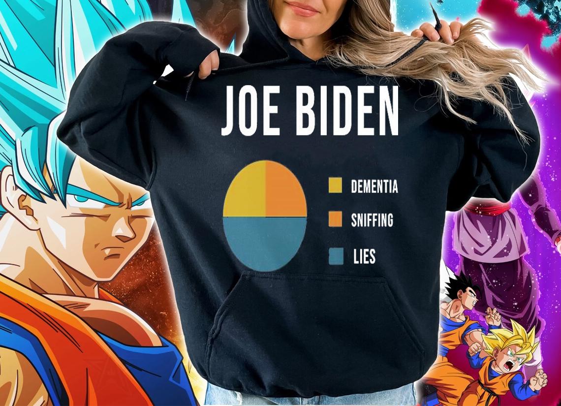 Joe Biden Pie Chart Dementia Sniffing Lies T-Shirt hoodie