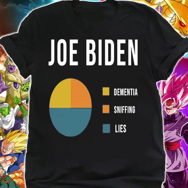 Joe Biden Pie Chart Dementia Sniffing Lies T-Shirt shirt