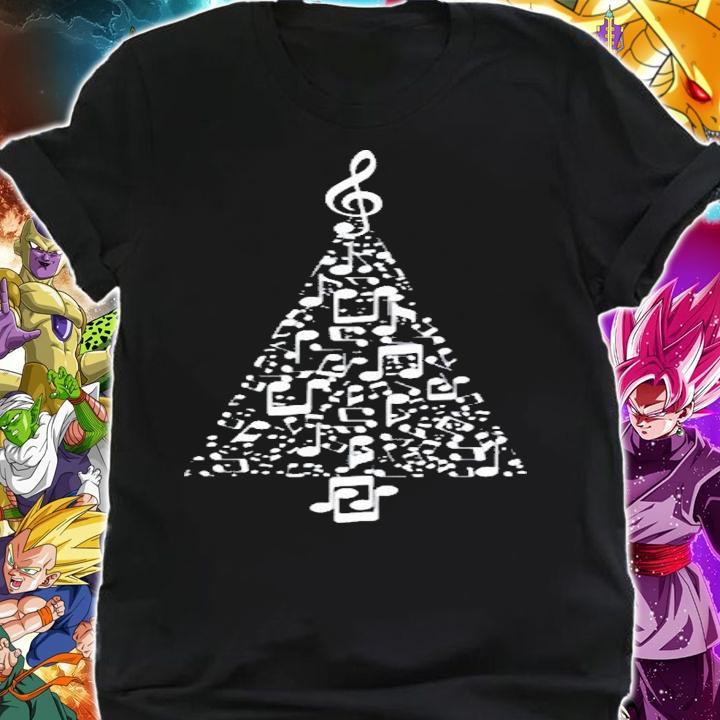 Music Notes Christmas Tree Merry Christmas T-Shirt shirt