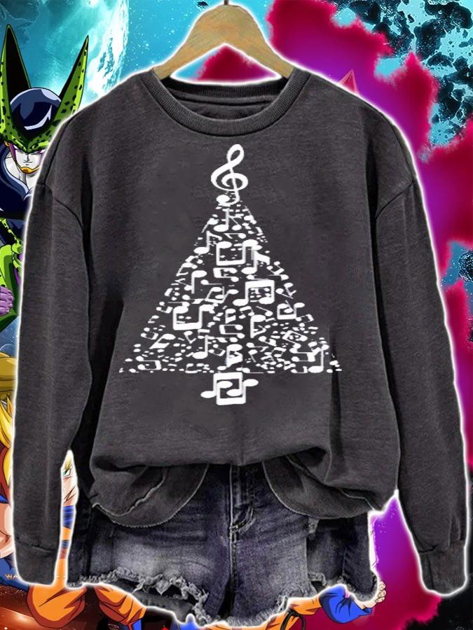 Music Notes Christmas Tree Merry Christmas T-Shirt sweatshirt
