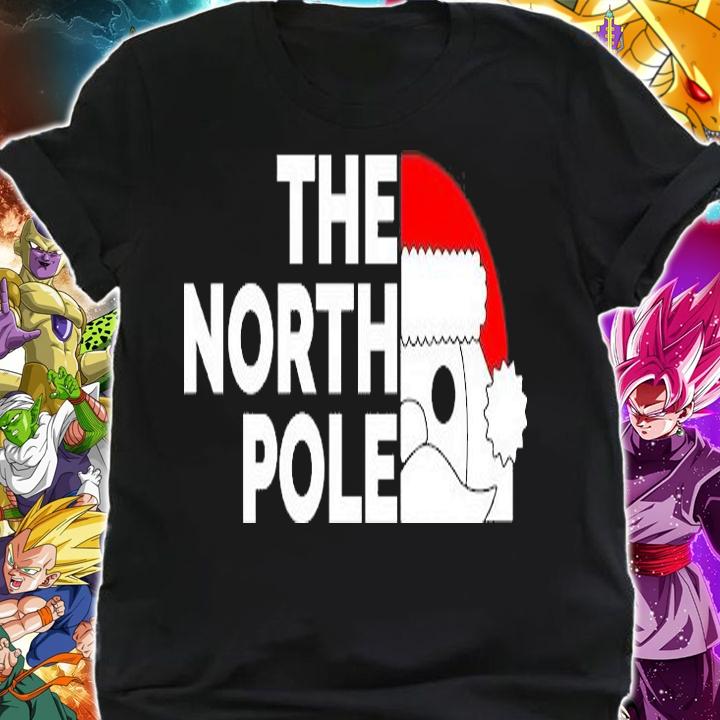 North Pole Funny Santa Claus North Pole Tshirt Straight Outta Christmas T-Shirt shirt