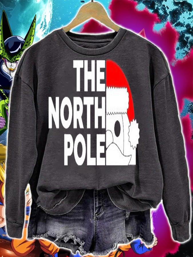 North Pole Funny Santa Claus North Pole Tshirt Straight Outta Christmas T-Shirt sweatshirt
