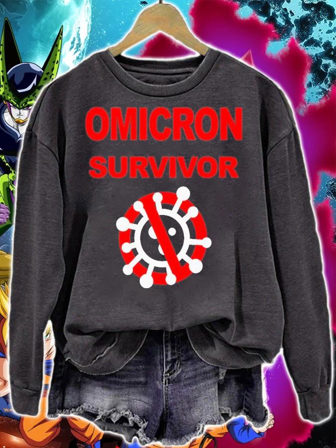 Omicron Survivor Survived Virus Variant Delta T-Shirt sweatshirt