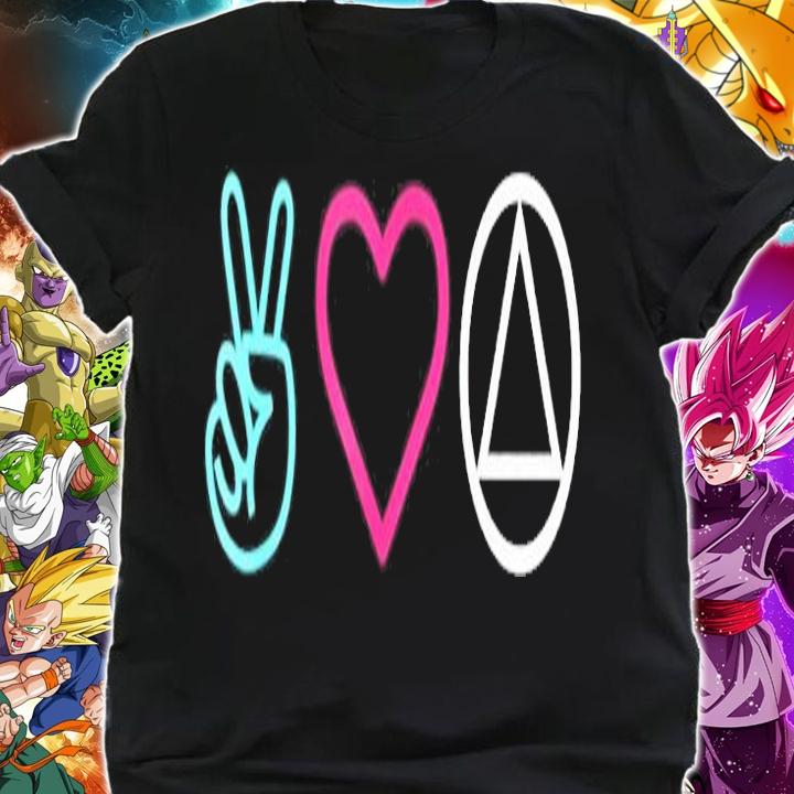 Peace Love AA Symbol Anonymous Gifts T-Shirt shirt