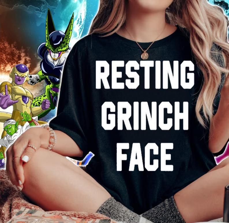 Resting Grinch Face T-Shirt woman shirt