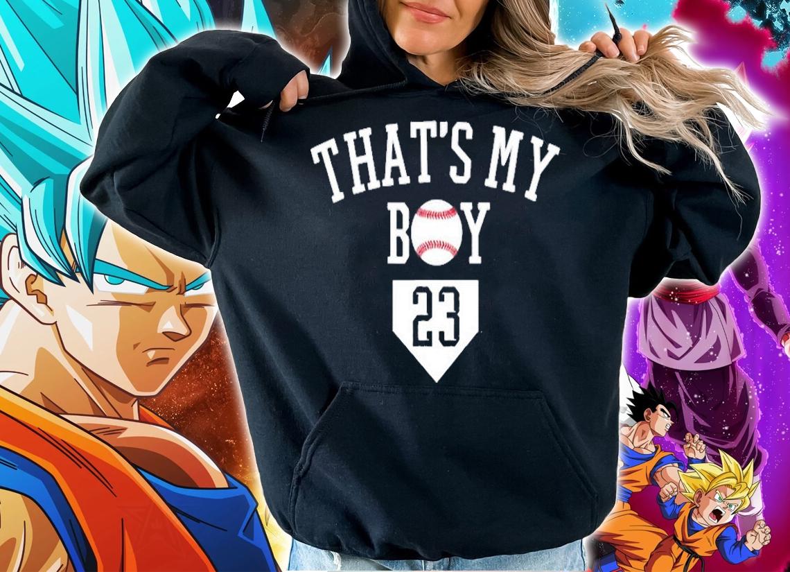 Thats My Boy 23 Baseball Number 23 Jersey Baseball Mom Dad T-Shirt hoodie