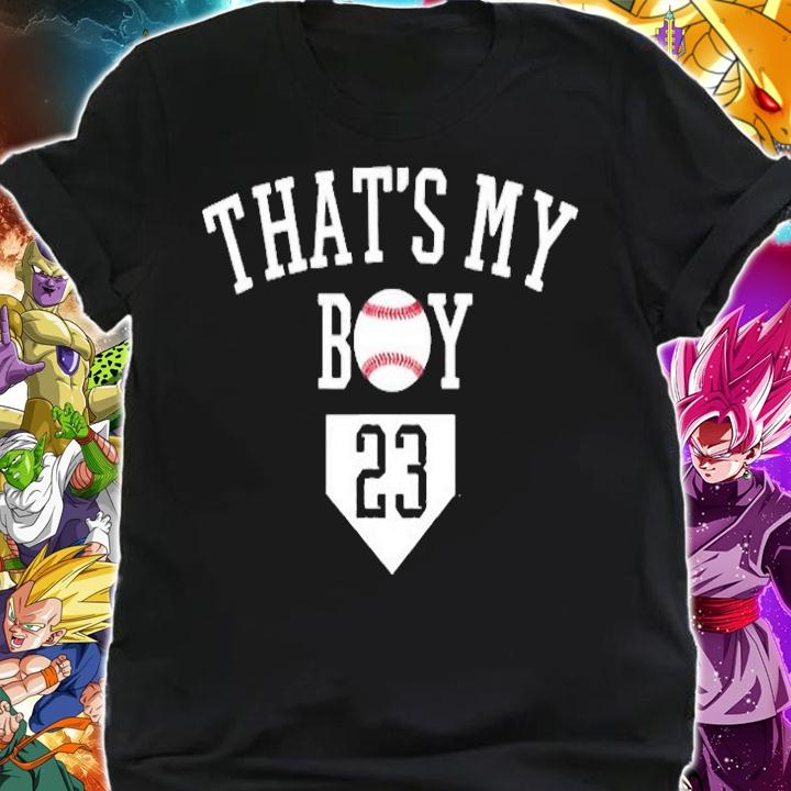 Thats My Boy 23 Baseball Number 23 Jersey Baseball Mom Dad T-Shirt shirt