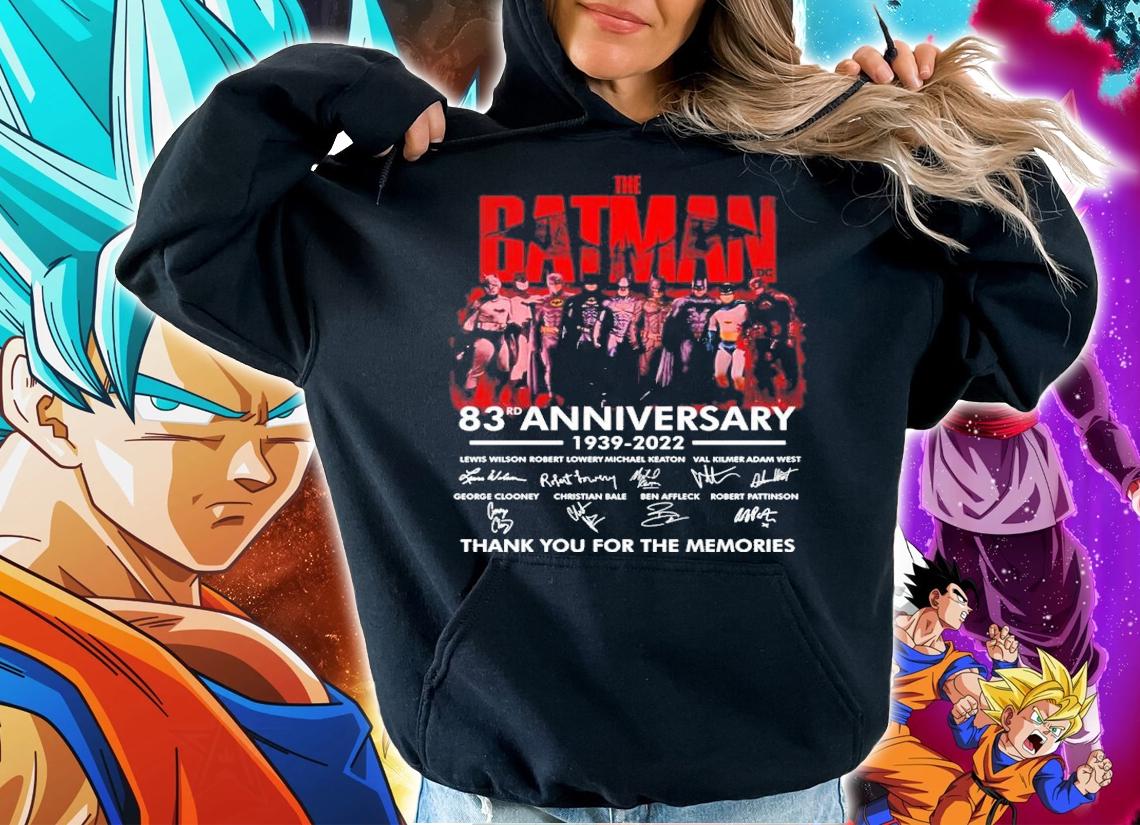 The Batman 83rd Anniversary 1939 2022 Thank You For The Memories Signature t-shirt hoodie