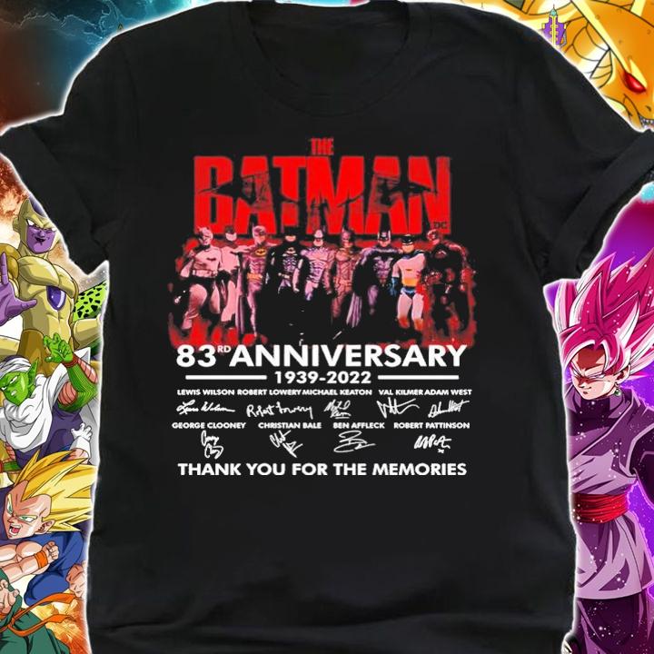 The Batman 83rd Anniversary 1939 2022 Thank You For The Memories Signature t-shirt shirt