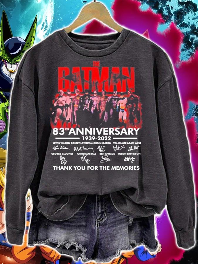 The Batman 83rd Anniversary 1939 2022 Thank You For The Memories Signature t-shirt sweatshirt