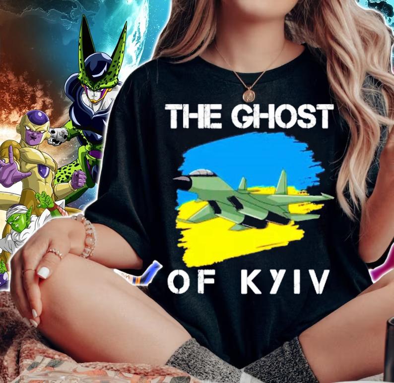 The Ghost Of Kyiv Stand With Ukraine Shirt woman shirt