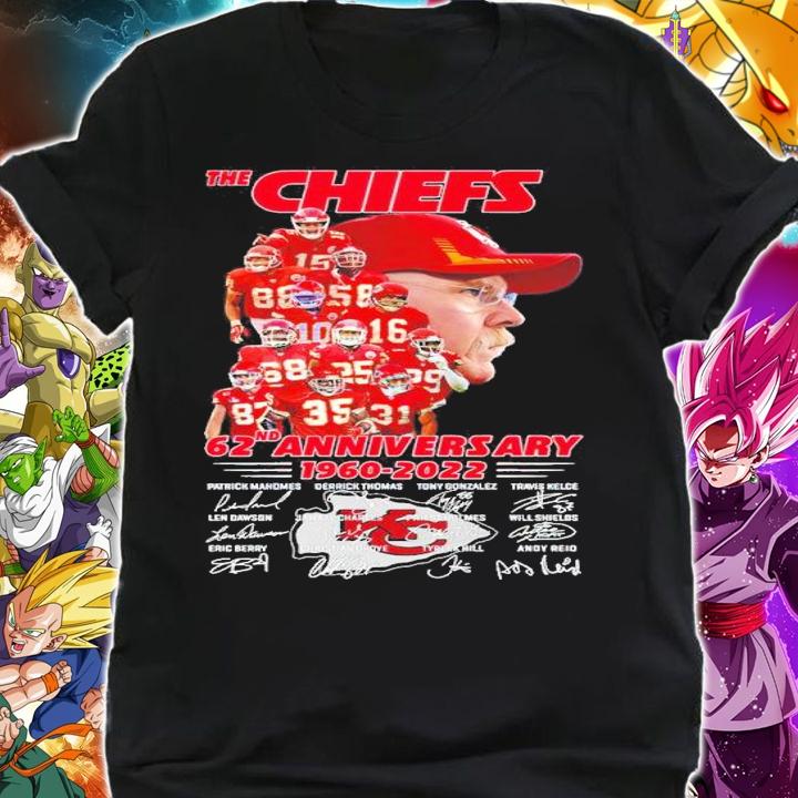 The Kansas City Chiefs 62nd Anniversary 1960 2022 Signatures t-shirt shirt