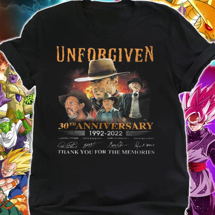 Unforgiven 30th Anniversary 1992 2022 Thank You For The Memories Signature t-shirt shirt