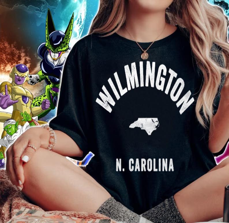 Wilmington North Carolina Nc Vintage 70S Athletic Sports shirt woman shirt
